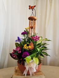 Dish Garden with Windchime from Weidig's Floral in Chardon, OH