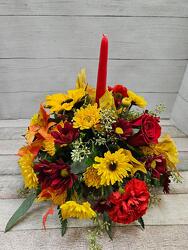 Single Candle Centerpiece from Weidig's Floral in Chardon, OH